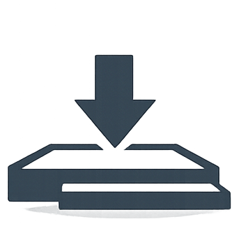 Ein Pfeil zeigt nach unten auf eine Plattform mit zwei Stufen.